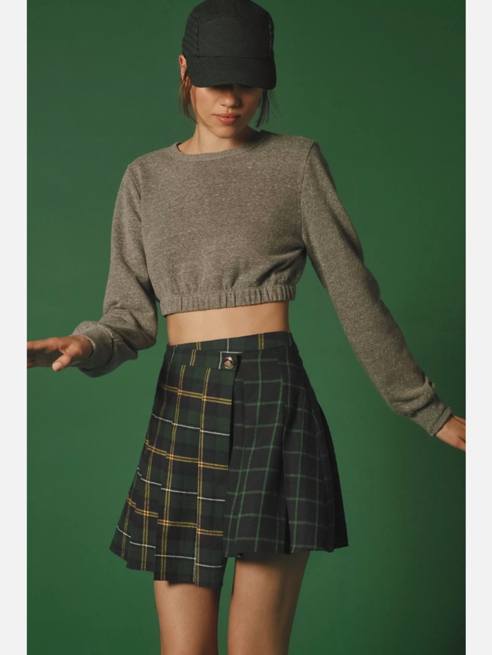 ANTHROPOLOGIE MARE MARE ASYMMETRICAL PLEATED SKIRT